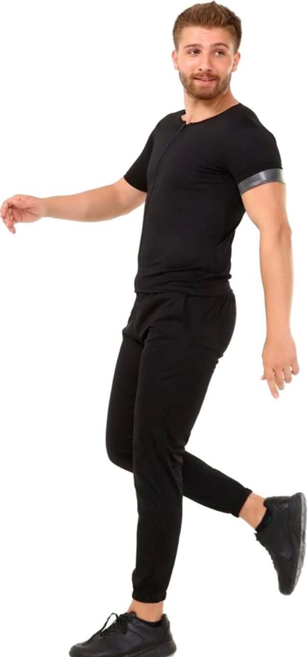 Terleme Hızlandırıcı Rahat Şık Destekleyici Kısa Kol Termal Sauna Eşofman Takım - Image 1