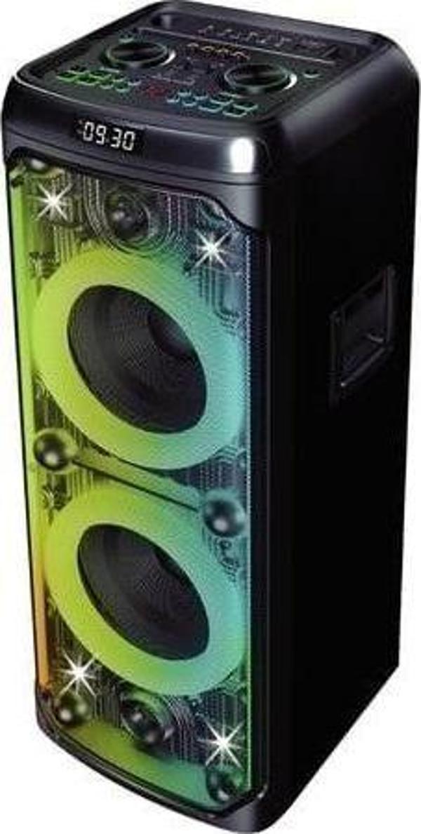 ACS-5 100W Güçlü Bluetooth Hoparlör | 2x2 10” İnç Speaker, Kumandalı & RGB LED Işıklı Parti ve Karaoke Hoparlörü - Image 1
