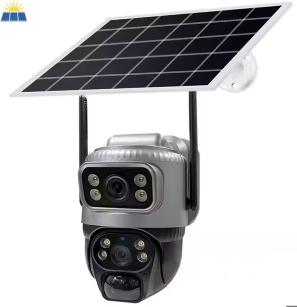 CMR 51 Çift Kameralı Solar Panelli Uygulama Kontrollü Güvenlik Kamerası - Image 1