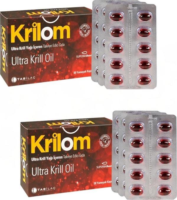 Krilom Ultra Krill Oil 30 Yumuşak Kapsül x 2 Adet - Image 1