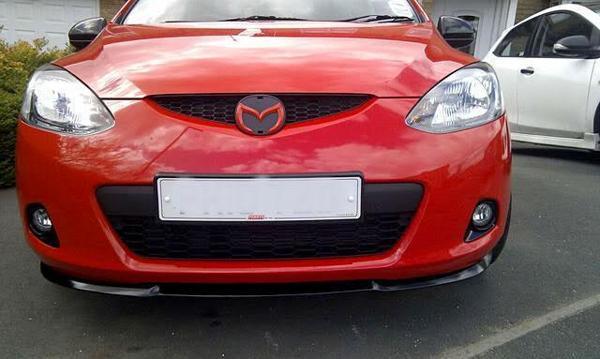 MAZDA 3 uyumlu ÇUPRA  Ön Tampon Lipi Cupra Lip 3 Parça Parlak Siyah - Image 1