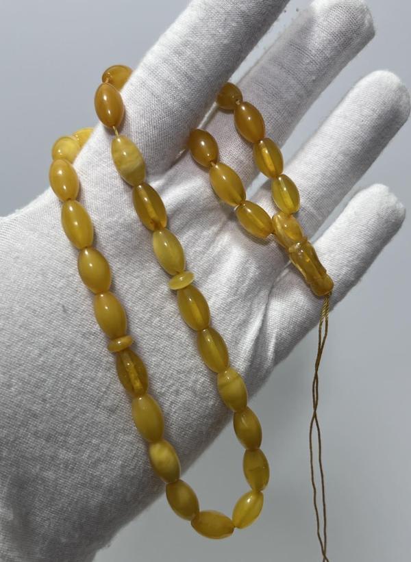 Doğal Kaya Damla Kehribar Tesbih 33lük 11,59 Gram - Image 1