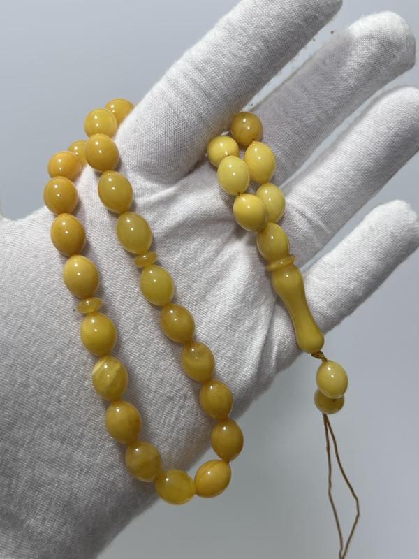Doğal Kaya Damla Kehribar Tesbih 33lük 15,70 Gram - Image 1
