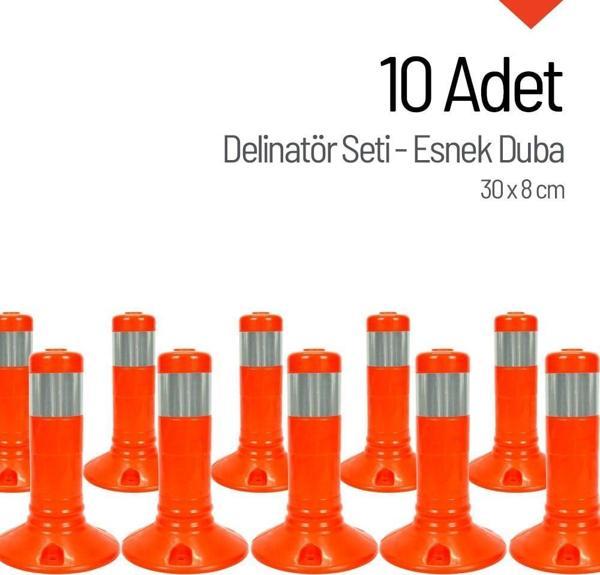 10`lu Delinatör Set 30 x 8 cm, Esnek Duba - Image 1