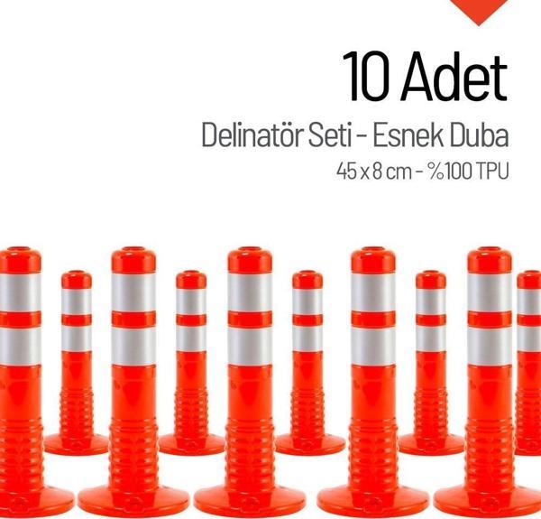 10`lu Delinatör Set 45 x 8 cm %100 TPU, Esnek Duba - Image 1