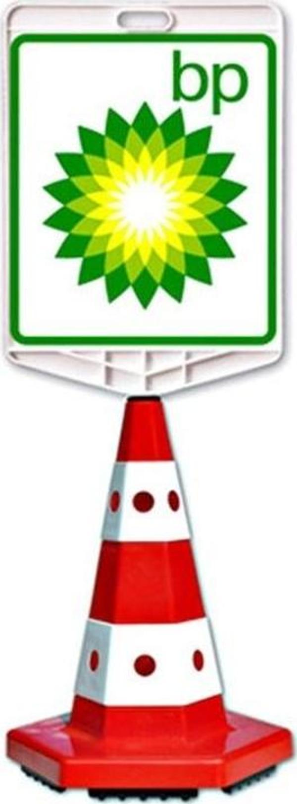 BP Logo Çift Taraf Baskı Trafik Koni Seti Trafik Dubası - Image 1