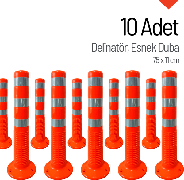 10'lu Delinatör Seti 75 x 11 cm, Esnek Duba - Image 1