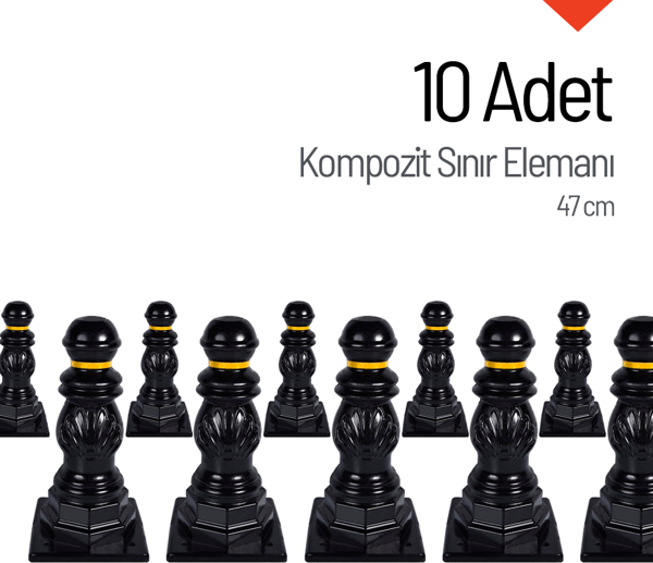 10'lu Kompozit Sınır Elemanı Seti 47 cm - Image 1