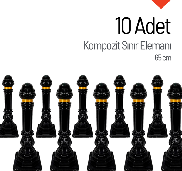 10'lu Kompozit Sınır Elemanı Seti 65cm - Image 1
