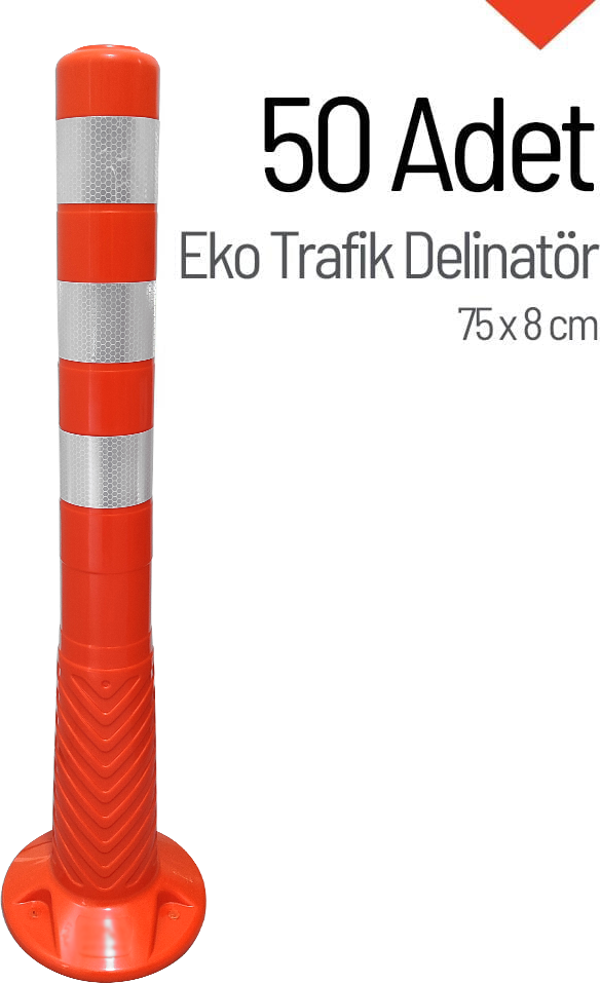 Eko Trafik Delinatör 75 x 8 cm, Esnek Duba 50 Adet - Image 1