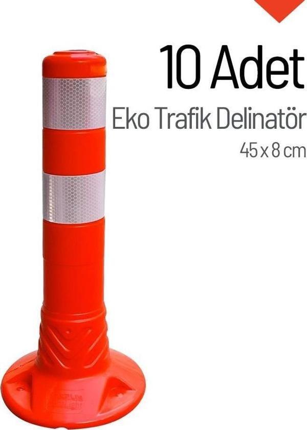 Eko Trafik Delinatörü 45 x 8 cm, Esnek Duba 10 Adet - Image 1