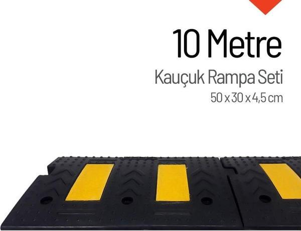 Kauçuk Rampa Set, Otopark Rampası, Kaldırım Rampası 50x30x4,5 cm 10 Metre - Image 1