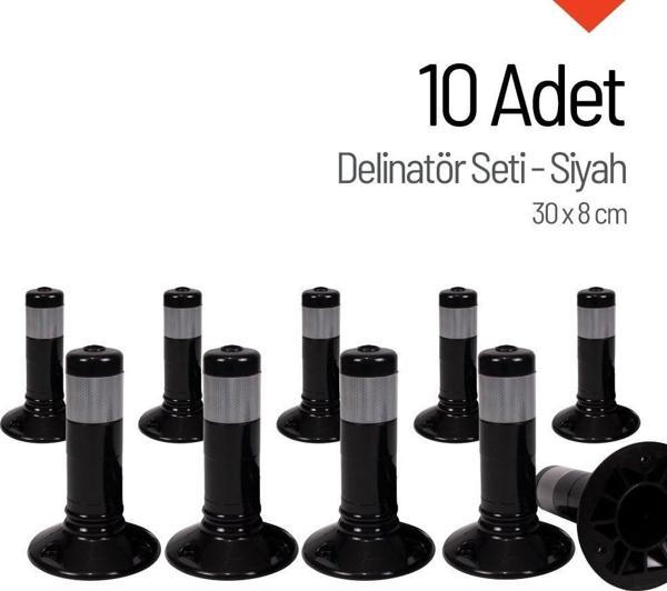 Delinatör 30 x 8 cm Siyah 10 Adet, Esnek Duba - Image 1