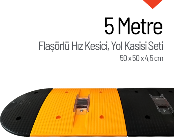 Flaşörlü Hız Kesici, Yol Kasisi 5 Metre - Image 1