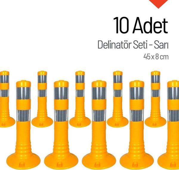 Delinatör 45 x 8 cm Sarı 10 Adet, Esnek Duba - Image 1