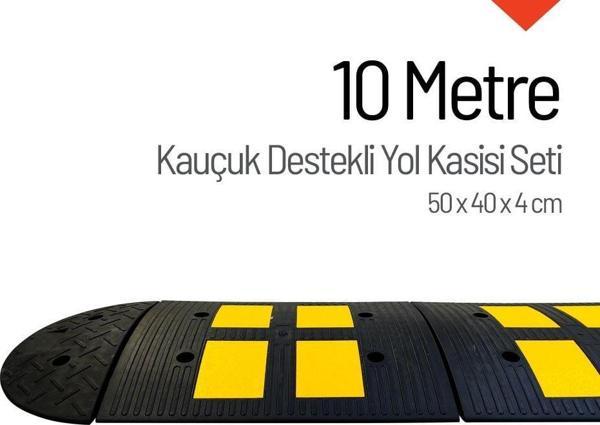Kauçuk Yol Kasisi Destekli, Hız Kesici Set 10 Metre - Image 1
