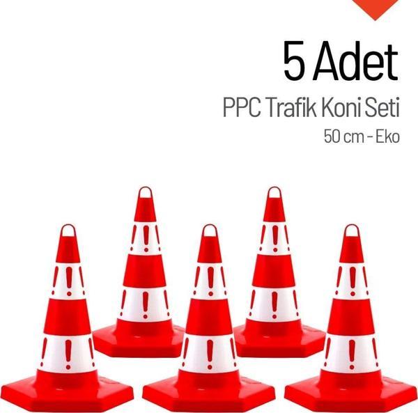 5 Adet Eko Trafik Konisi 50 cm Trafik Dubası - Image 1