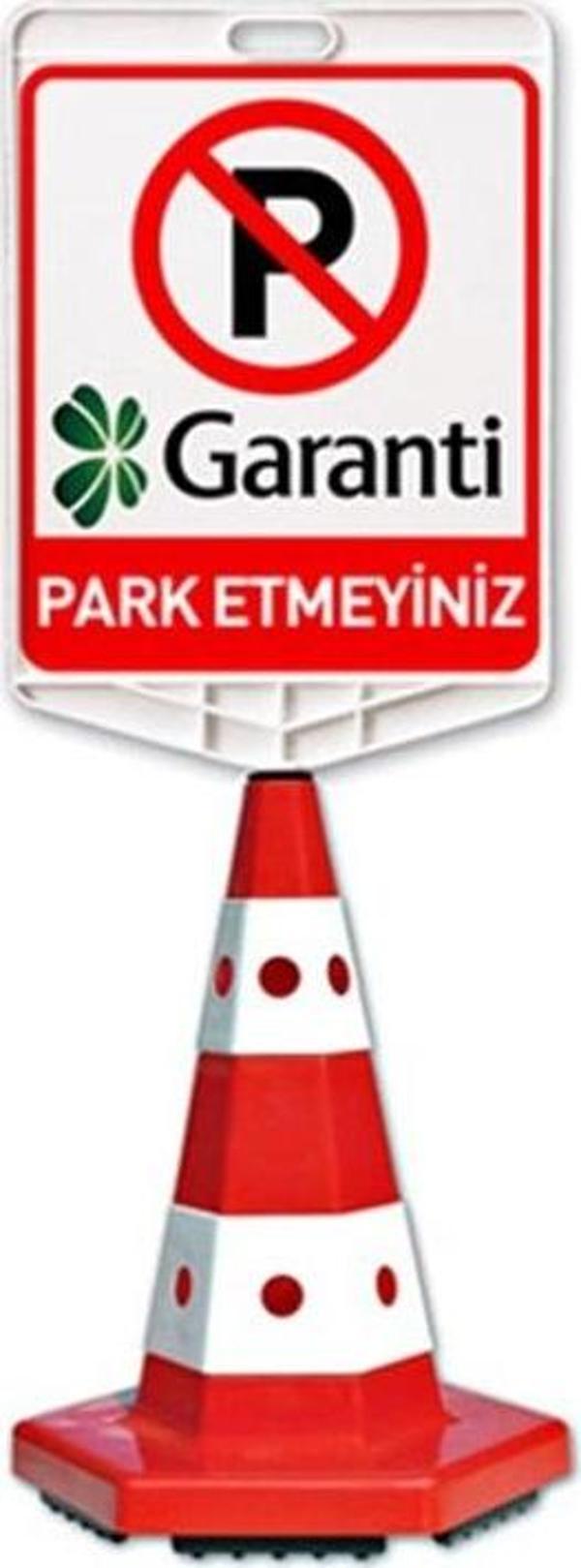 Garanti Bankası Logo Çift Taraf Baskı Trafik Koni Seti Trafik Dubası - Image 1