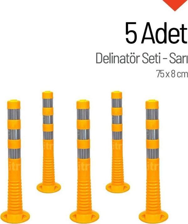 Delinatör 75 x 8 cm Sarı 5 Adet, Esnek Duba - Image 1
