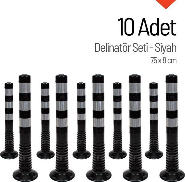 Delinatör 75 x 8 cm Siyah 10 Adet, Esnek Duba - Image 1