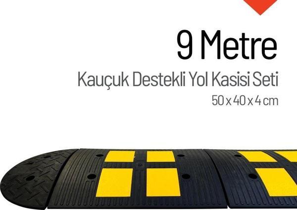 Kauçuk Yol Kasisi Destekli, Hız Kesici Set 9 Metre - Image 1