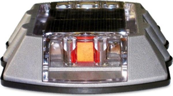 Kırmızı Solar Çakar Yol Butonu, Poliüretan Taban - Image 1