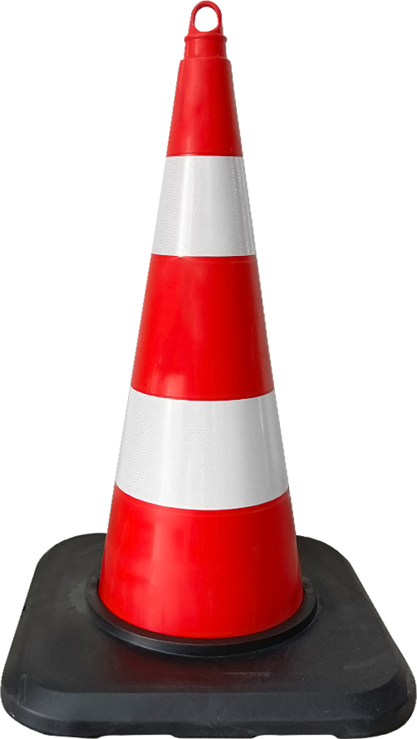 TPE Trafik Konisi 75 cm Ağırlıklı Çift Reflektifli Trafik Dubası - Image 1