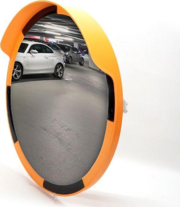 Trafik Güvenlik Aynası 80 cm Sarı-Siyah, Tümsek Ayna, Otopark Aynası - Image 1