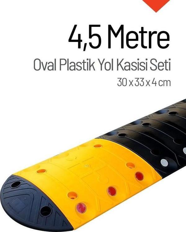 Oval Plastik Hız Kesici Set, Yol Kasisi 4,5 metre - Image 1