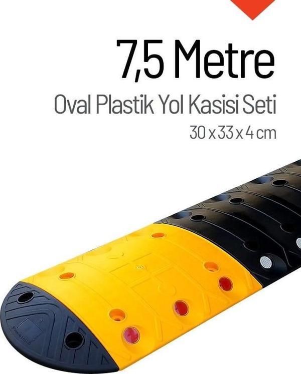 Oval Plastik Hız Kesici Set, Yol Kasisi 7,5 metre - Image 1