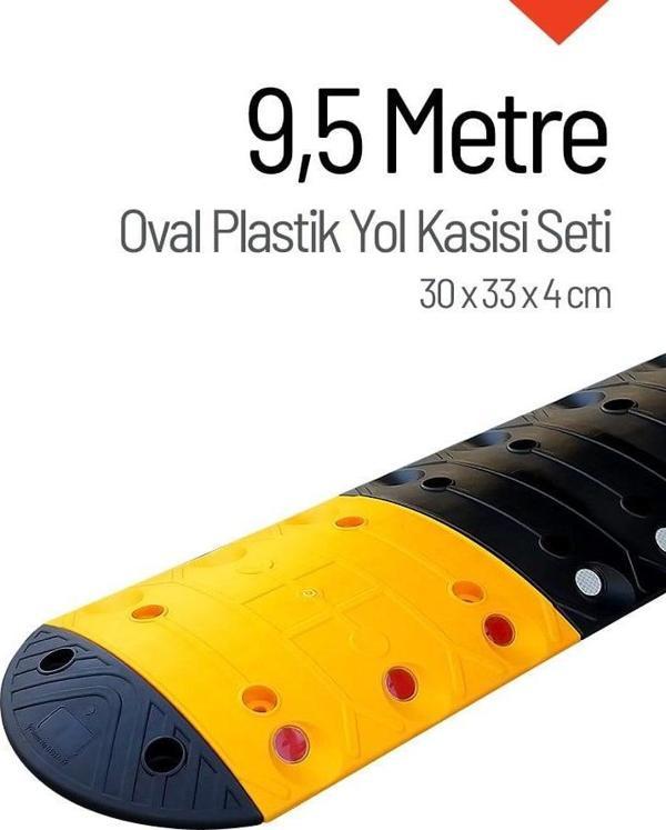Oval Plastik Hız Kesici Set, Yol Kasisi 9,5 metre - Image 1