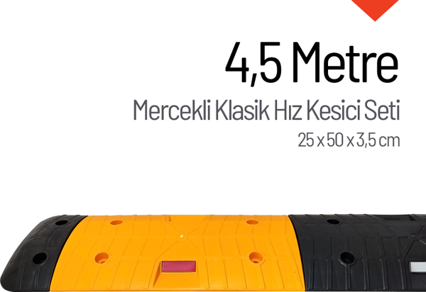 Mercekli Klasik Hız Kesici, Yol Kasisi 4,5 Metre - Image 1