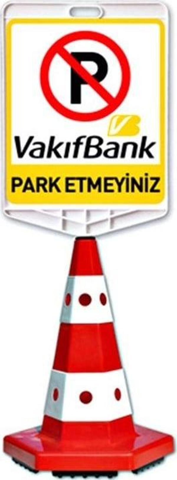 Vakıfbank Logo Çift Taraf Baskı Trafik Koni Seti Trafik Dubası - Image 1