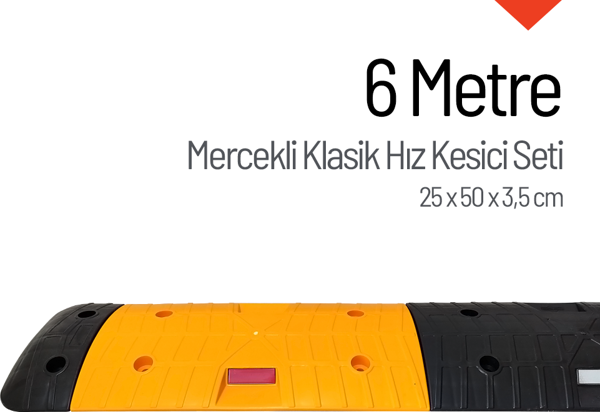 Mercekli Klasik Hız Kesici, Yol Kasisi 6 Metre - Image 1