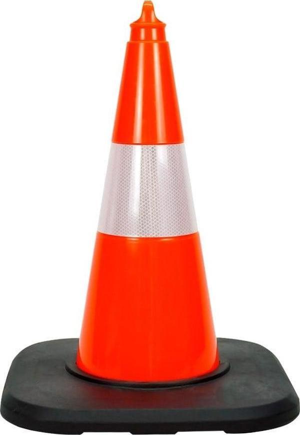 PVC Trafik Konisi 50 cm Reflektifli Ağırlıklı Trafik Dubası - Image 1
