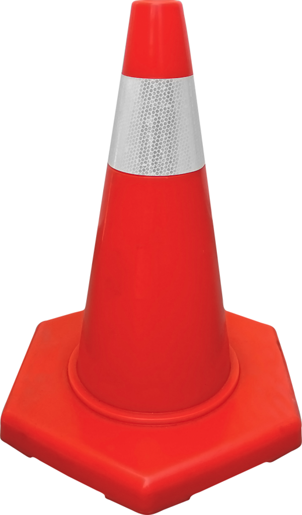 PVC Trafik Konisi 50 cm Tek Reflektifli Trafik Dubası - Image 1