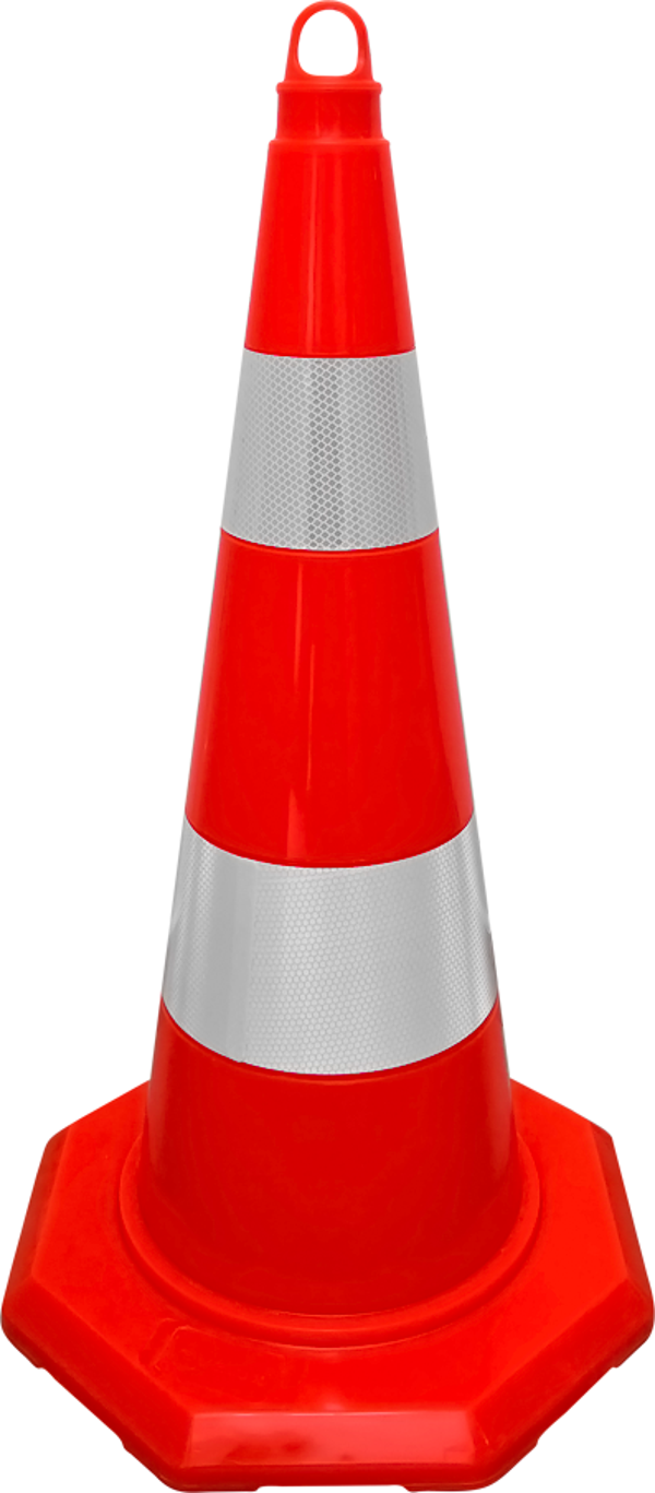 PVC Trafik Konisi 70 cm Çift Reflektifli Trafik Dubası - Image 1