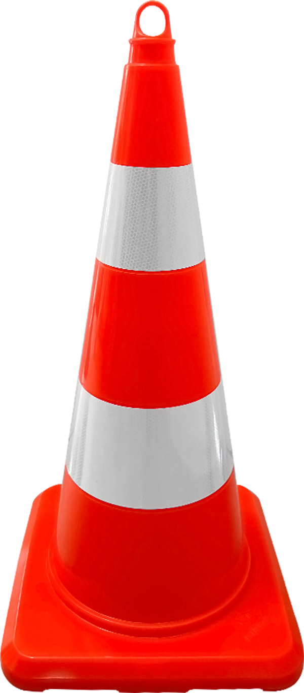 PVC Trafik Konisi 75 cm Çift Reflektifli Trafik Dubası - Image 1