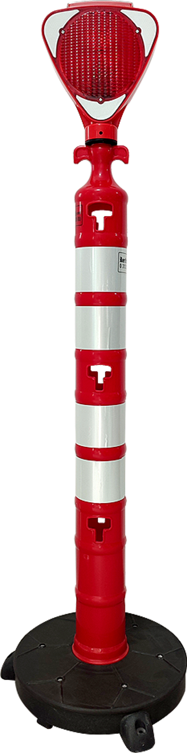 Solar Üçgen Flaşörlü - Plastik Ağırlıklı Yol Dikmesi Seti 11x148 cm - Image 1