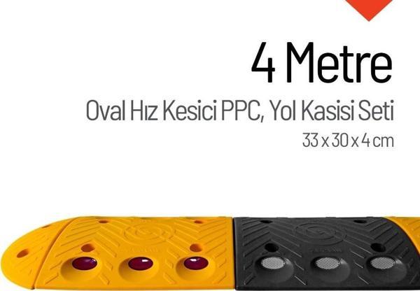 Oval Hız Kesici PPC Set, Yol Kasisi 4 Metre - Image 1
