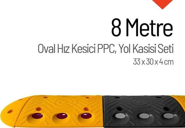 Oval Hız Kesici PPC Set, Yol Kasisi 8 Metre - Image 1