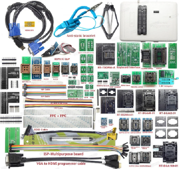 RT809H 58 PARÇA BİOS EMMC NAND FLASH İO PROGRAMLAYICI ADAPTÖR SETİ - Image 1