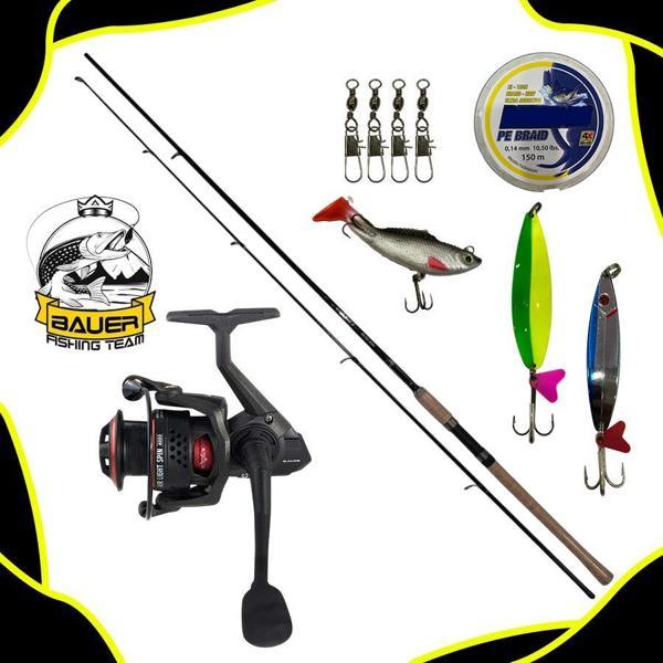 Bauer Air Light 4000 Daiko 270 Cm 10-40 Gr Spin Olta Takımı Seti - Image 1