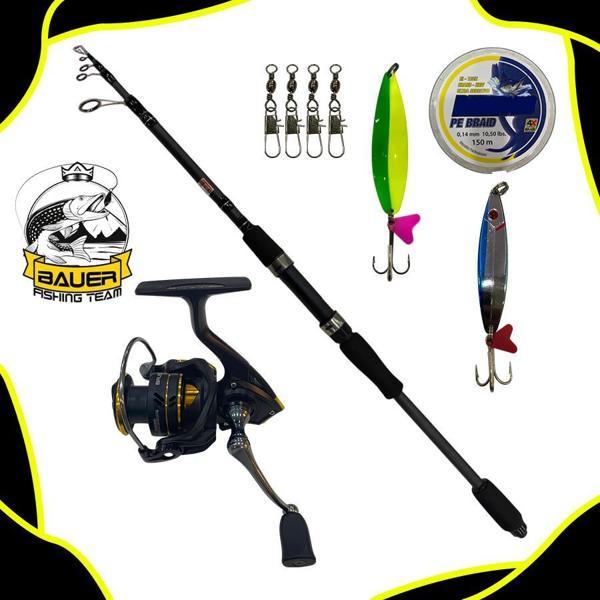 Bauer Aron 3000 Amatsu 210 Cm 10-40 Gr Tele Spin Olta Takımı Seti - Image 1