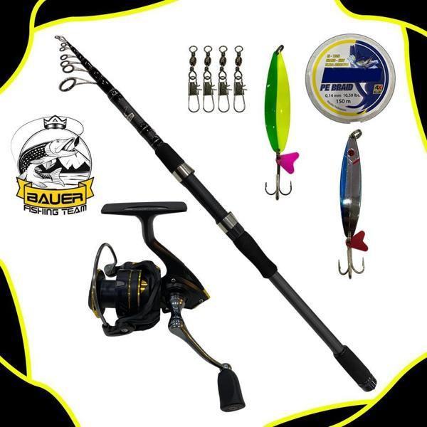 Bauer Aron 4000 Amatsu 270 Cm 10-40 Gr Tele Spin Olta Takımı Seti - Image 1