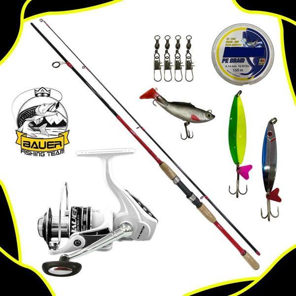 Bauer White 30 Kojiro 210 Cm 10-40 Spin Olta Takımı Seti - Image 1