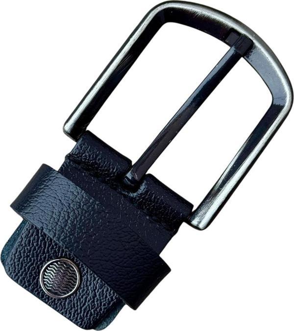 Siyah Yedek Kemer Tokası Hakiki Deri Vidalı - Image 1