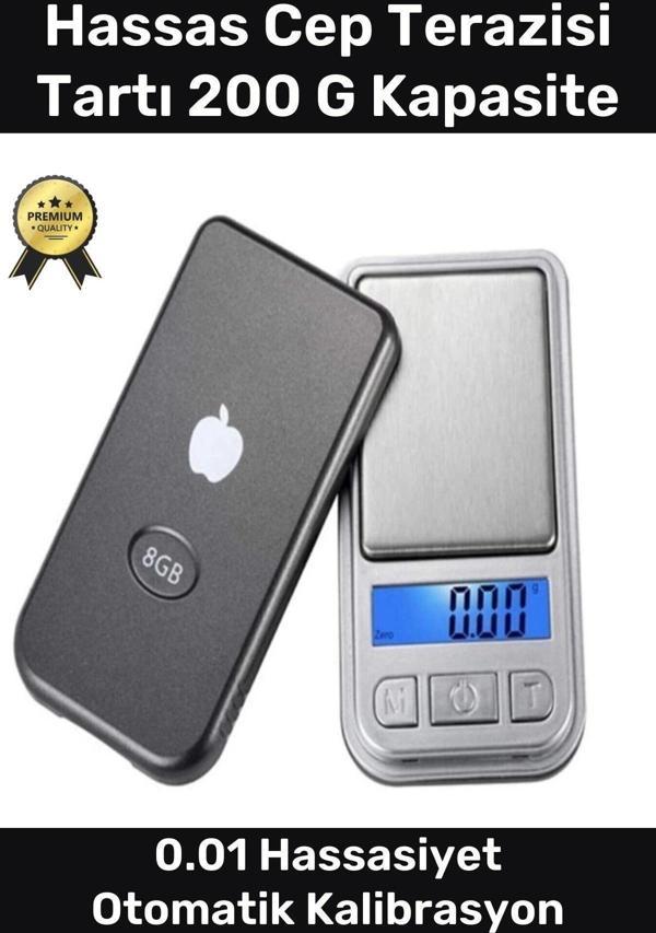 Lcd Ekranlı Otomatik Kapanma Kalibrasyon Hassas Cep Terazisi Tartı 200 G Kapasite 0.01 Hassasiyet - Image 1