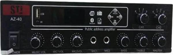 STI AZ-40 2 BÖLGELİ  2X80W STREO-HAT TRAFOLU ANFİ MİKSER/USB/BLUETOOH - Image 1