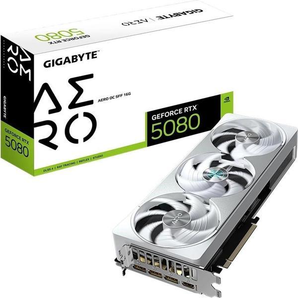 Gigabyte GeForce RTX 5080 AERO OC SFF 16GB DLSS 4 256 Bit GDDR7 Beyaz Ekran Kartı - Image 1
